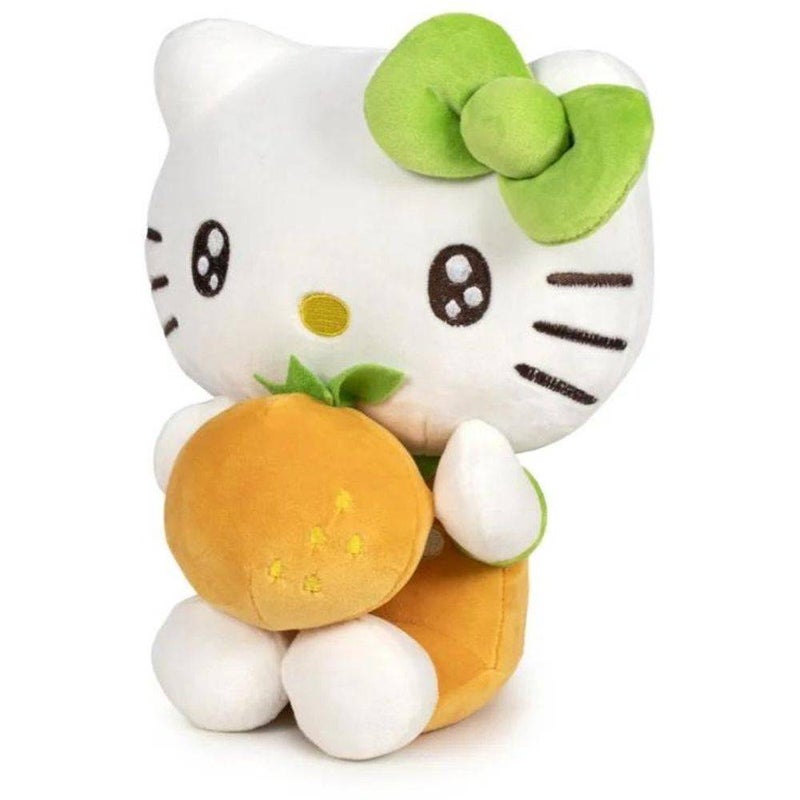 Hello Kitty Sanrio Hello Kitty and Friends Macedonia Hello Kitty with Orange Medium Plush Toy (25 cm, White/Orange/Green) - Image 2